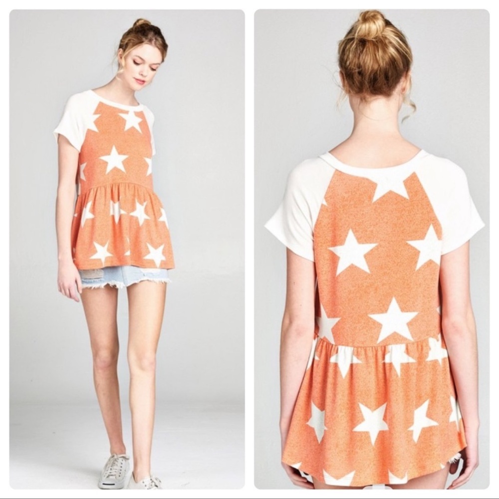 Star Peplum Top